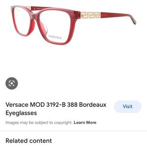 Versace eyeglass frames
